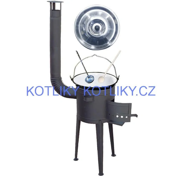Smaltovaný kotlík 30 L (1,2 mm) + vysoká kotlina 47 cm (2 mm) HODO PLUS 600