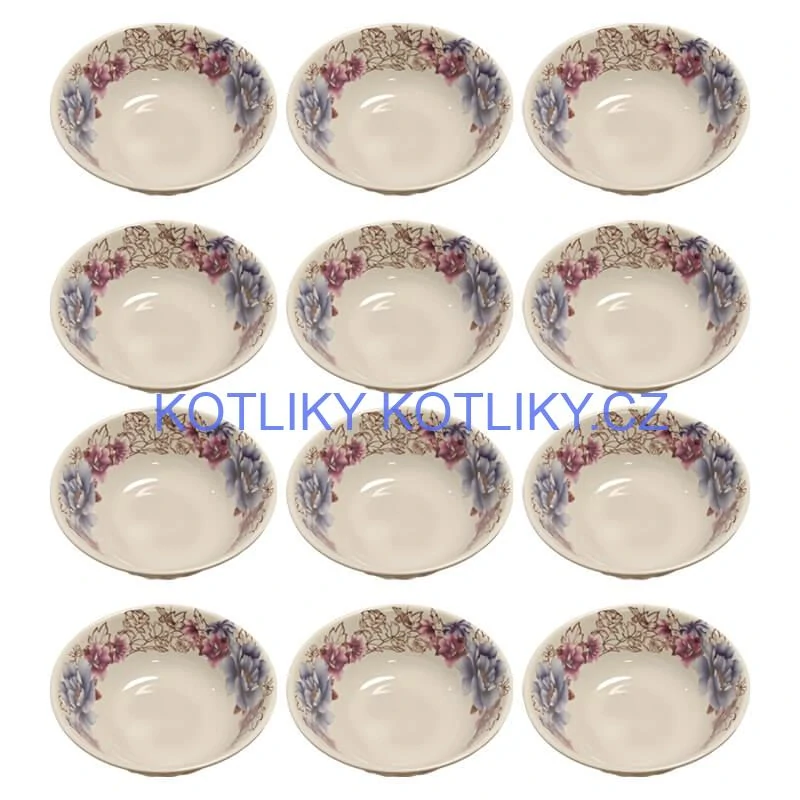 Plastová miska s květinovým vzorem (750 ml) – nyní v sadě 12 kusů!