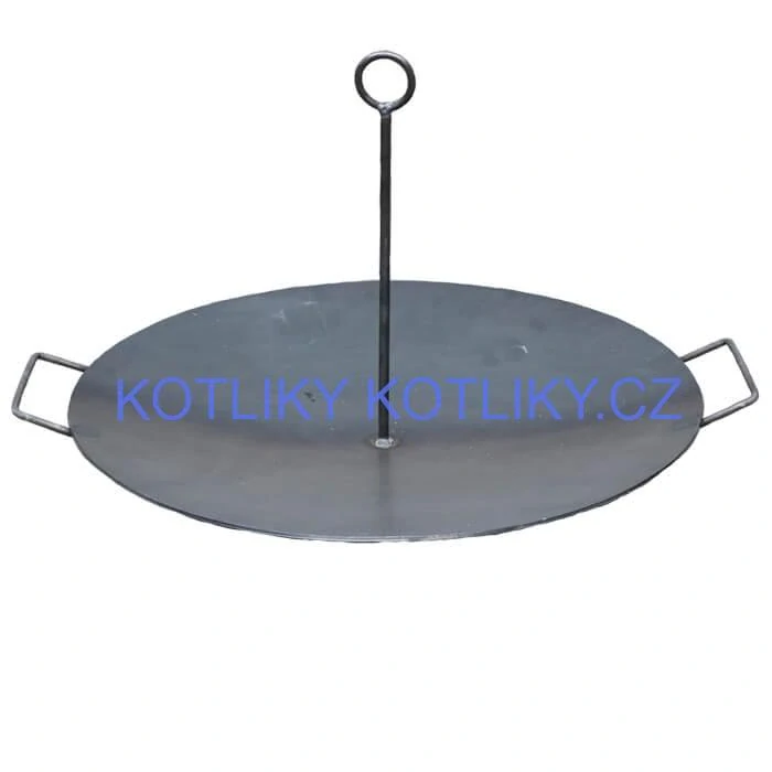 Grilovací souprava CLASSIC STEEL PRO: Trojnožka 1,2m s kladkou + Železná pánev 49 cm