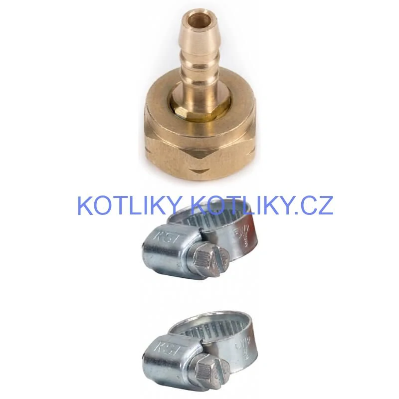 Plynová hadice 2,5 m + 2 spony + levá matice (20 bar)