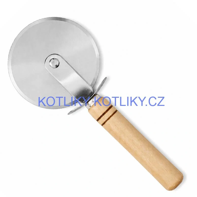 Kráječ na pizzu s dřevěnou rukojetí 22 cm