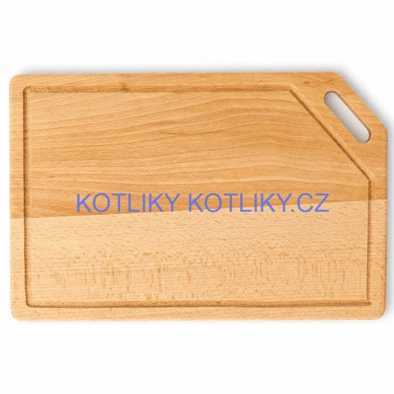 Dřevěná deska na krájení 40×25 cm s drážkou na šťávu