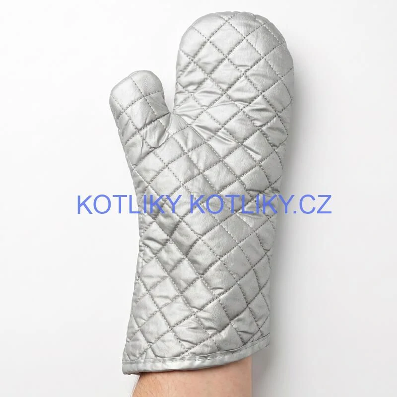 Chňapka stříbrná s dlouhým rukávem 35 cm