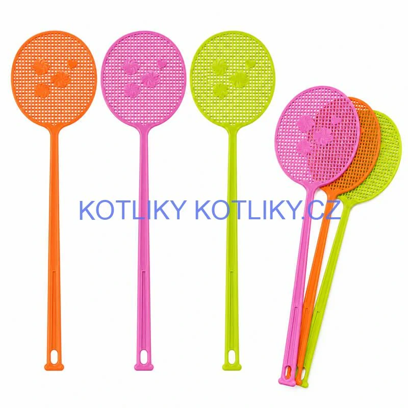 Plastová plácačka na mouchy 49 cm – různé barvy