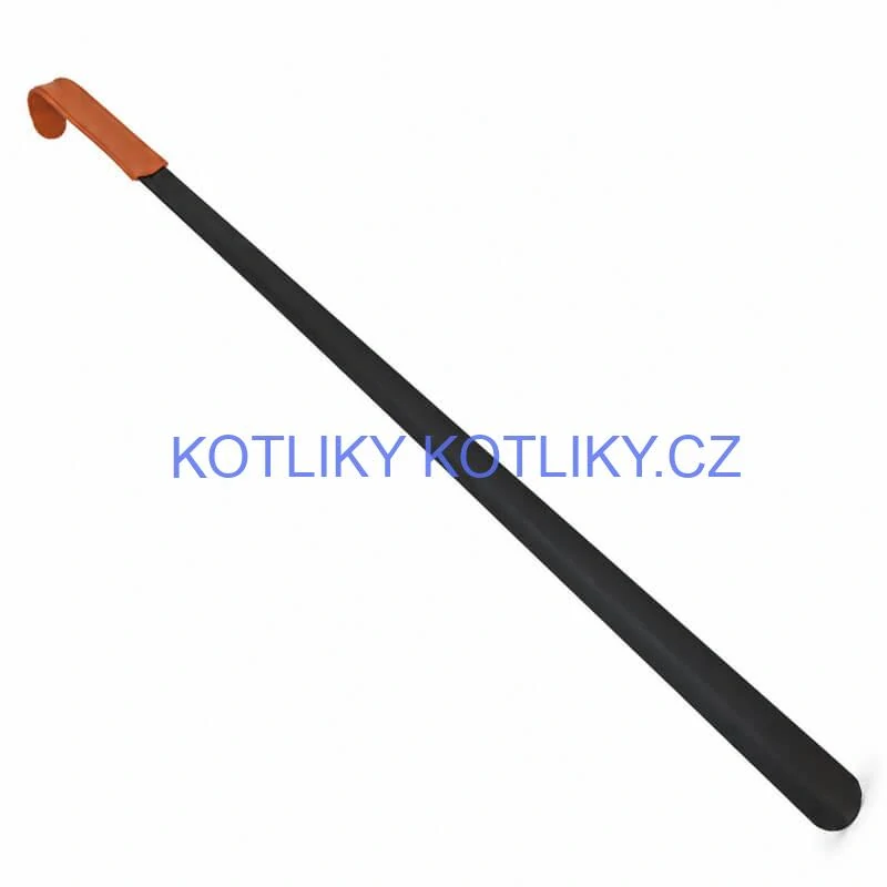 Kovová lžíce na boty 80 cm s rukojetí ze syntetické kůže