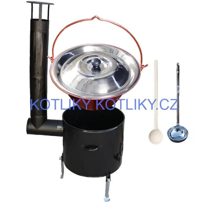 Měděný kotlík 10 L + smaltovaná kotlina 31 EXCLUSIVE