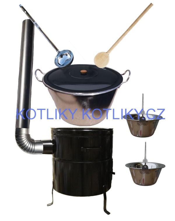 Zabijačková nerezová souprava 80L MAX + 2 servírovací kotlíky
