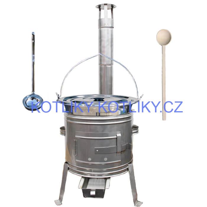 Nerezový kotlík 14 L + nerezová kotlina 36 cm TOPLUX