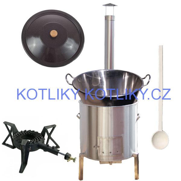 Zabijačkova nerezová souprava 60 L + hořák