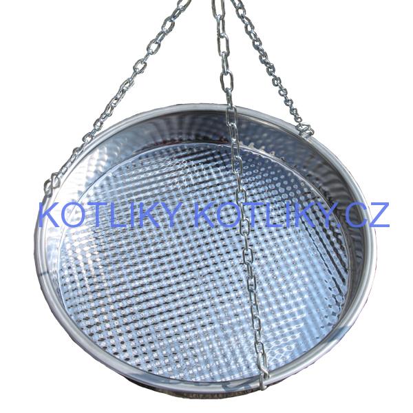 Nerezová pánev s řetízkem 42 cm