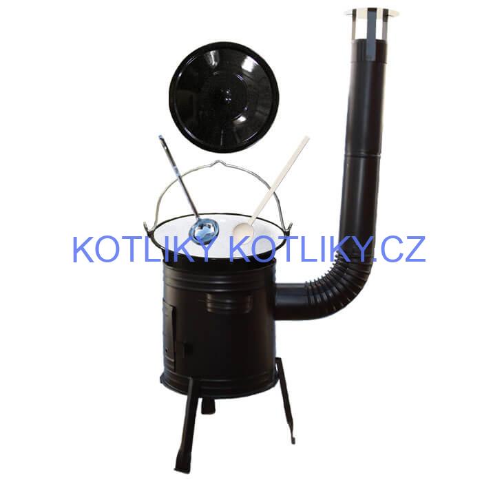 Smaltovaný kotlík 30 L (1,2 mm) + kovová kotlina 45 CLASSIC (KOV)