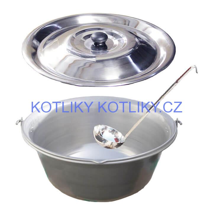 Nerezový kotlík 10 L (1,5 mm) + nerezová poklice