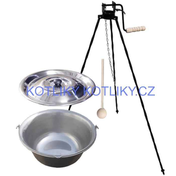 Nerezový kotlík 20 L (1,5 mm) + stojan s kladkou VAR