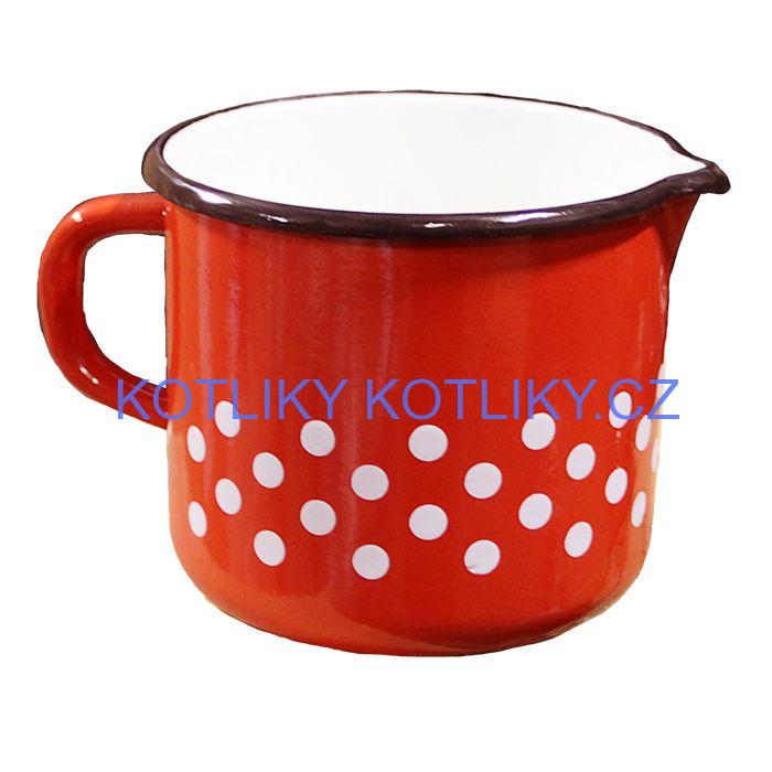 Smaltovaný hrnek 1,5 L (tečky)