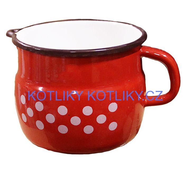 Smaltovaný hrnek s výlevkou 1,5 L
