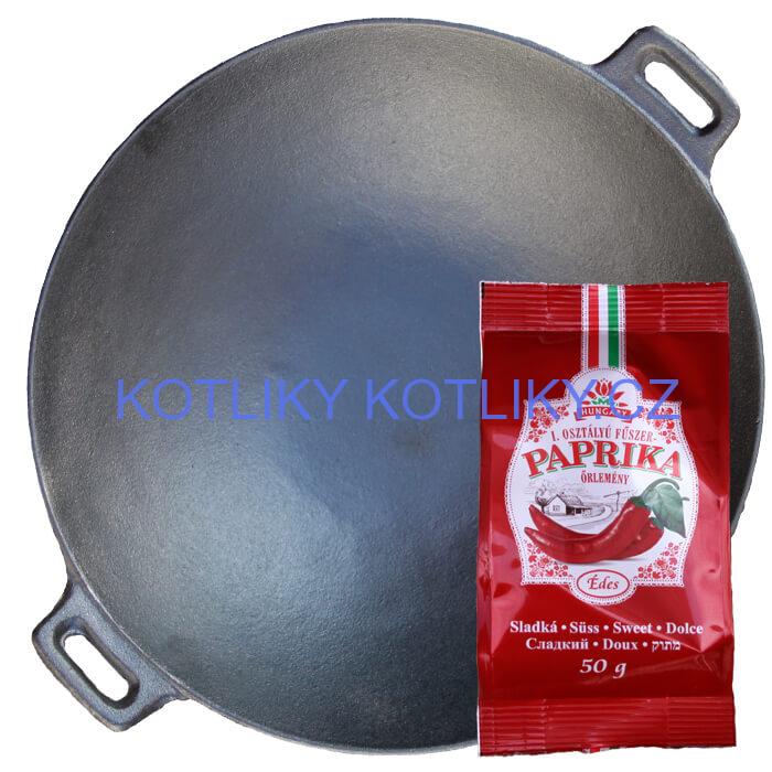 Litinový wok 36 cm + sladká paprika 50 g