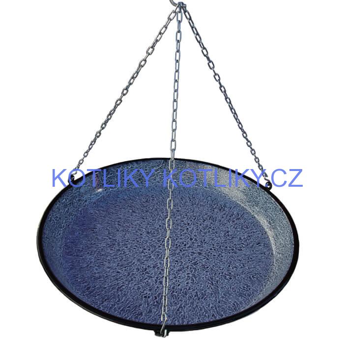Smaltovaná grilovací pánev s řetězem