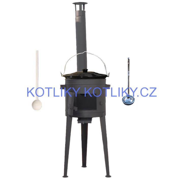 Smaltovaný kotlík 30 L + vysoká kotlina 45 cm PLUS 600