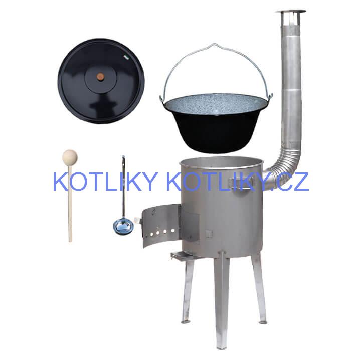 Smaltovaný kotlík 13 L (1,2 mm) + nerezová kotlina 36 cm LUXUS