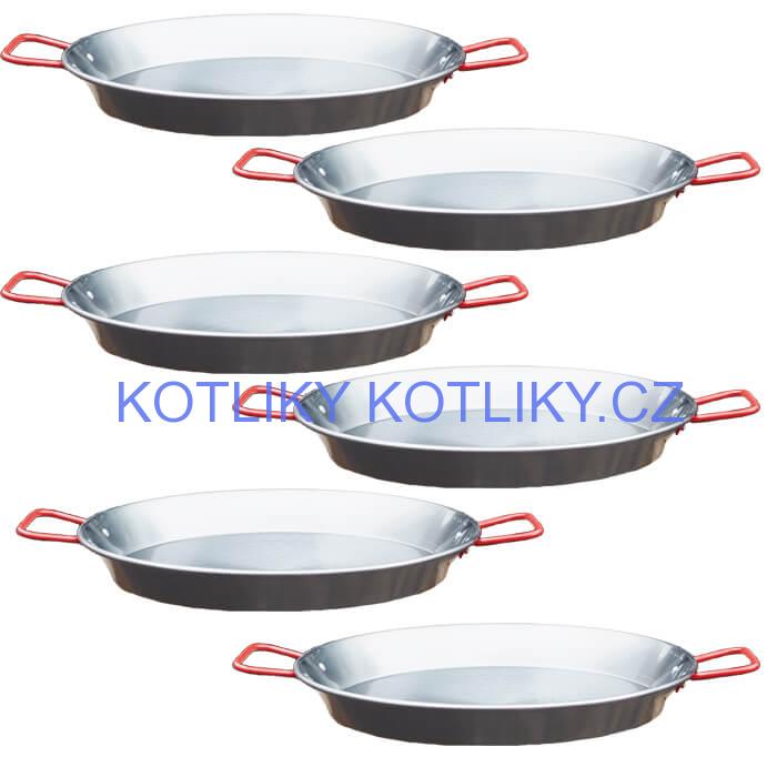 Paella Tapas catering 24 cm - 6 ks ocelových pánví