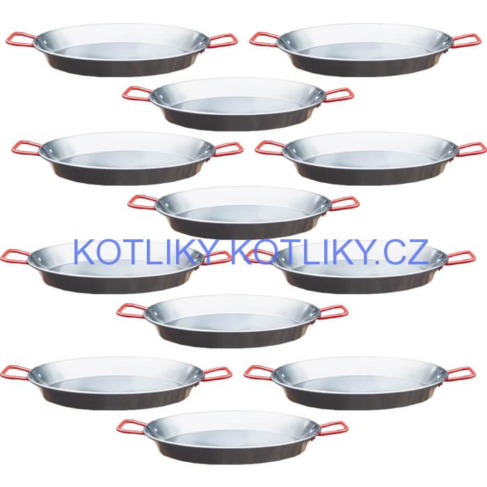 Paella Tapas catering 24 cm - 12 ks ocelových pánví