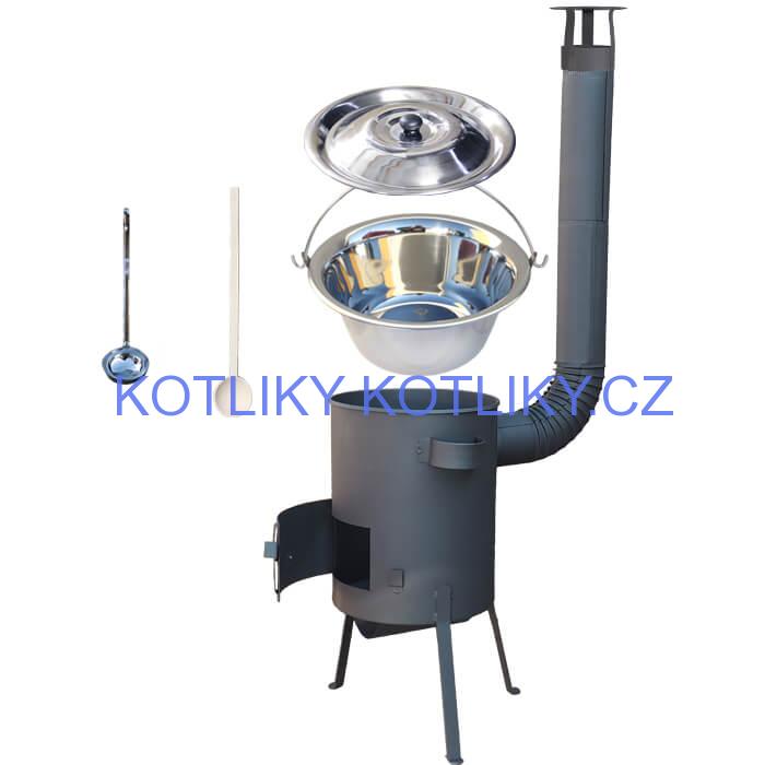 Nerezový kotlík 22 L (0,8 mm) + žáruvzdorná kotlina 42 PLUS 600 4 MM