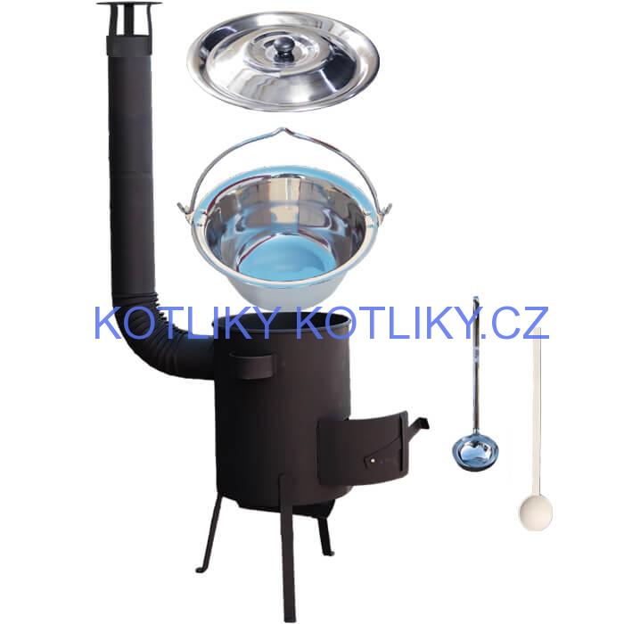 Nerezový kotlík 30 L (1,2 mm) + žáruvzdorná kotlina 45 PLUS 600 4 MM