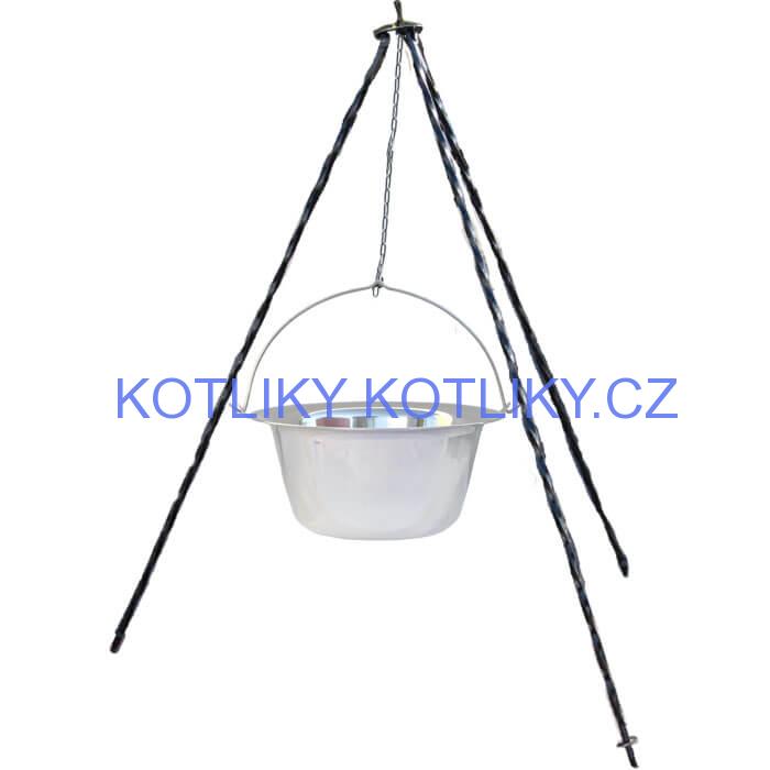 Nerezový kotlík (INOX 0,8 mm) 20 L + trojnožka 1,2 m