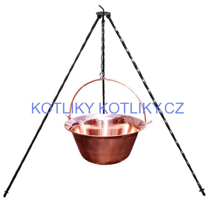 Měděný kotlík 20 L (1,2 mm) + trojnožka 1,2 m