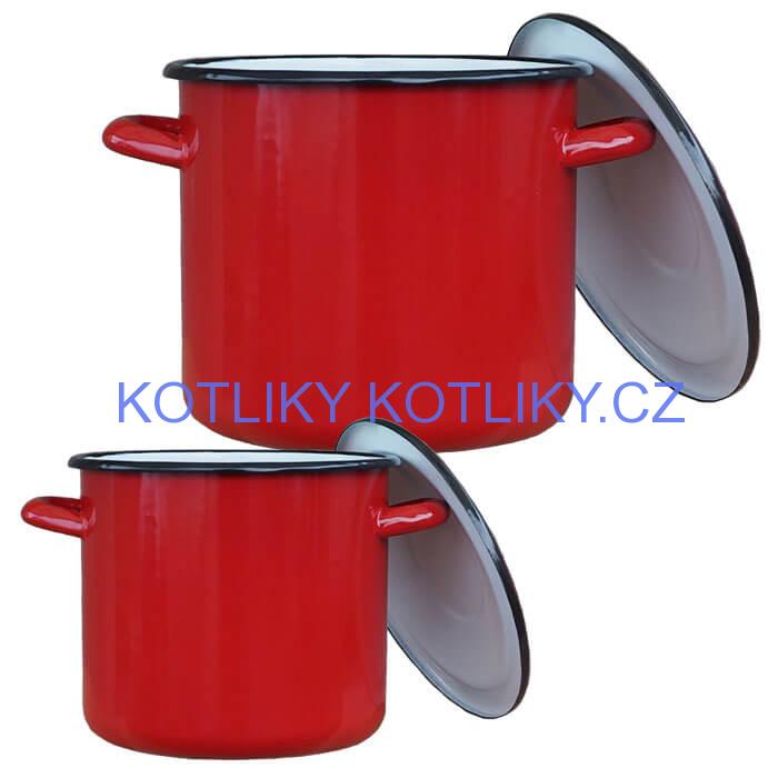 Smaltované hrnce s poklicemi 1 L + 2 L Classic