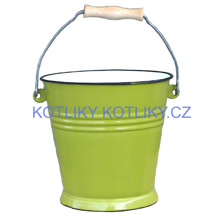Smaltované vědro 5 L GREEN