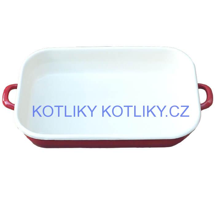Smaltovaný pekáč 46 x 24 cm ČERVENÝ