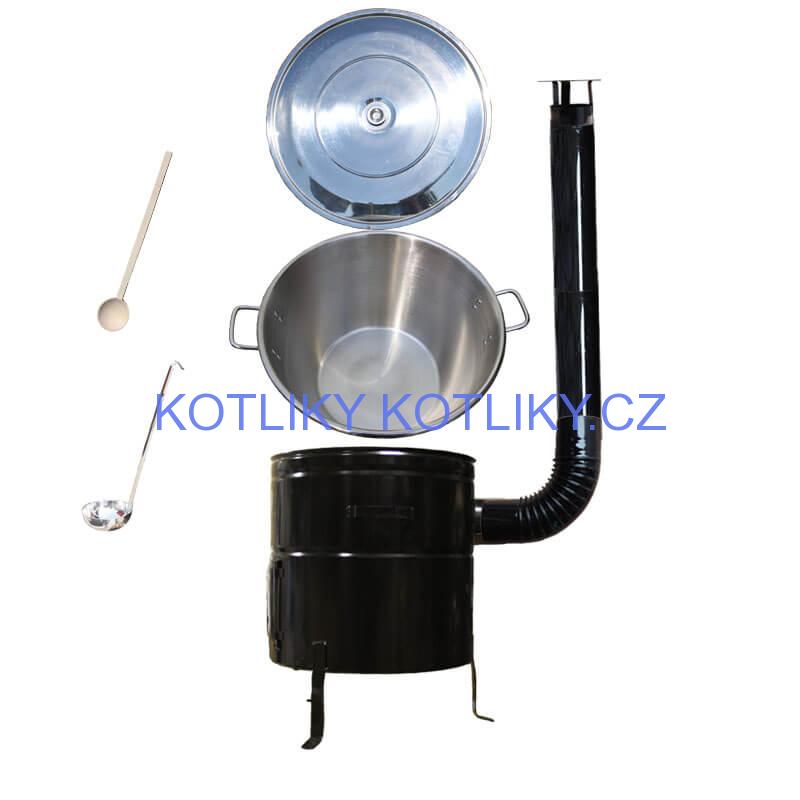 Nerezový kotel 70 L + kovová kotlina 56 cm BIG PARTY