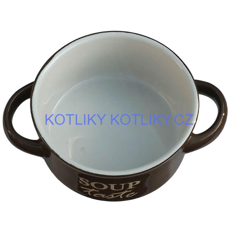 Keramická miska na polévku-hnědá SOUP