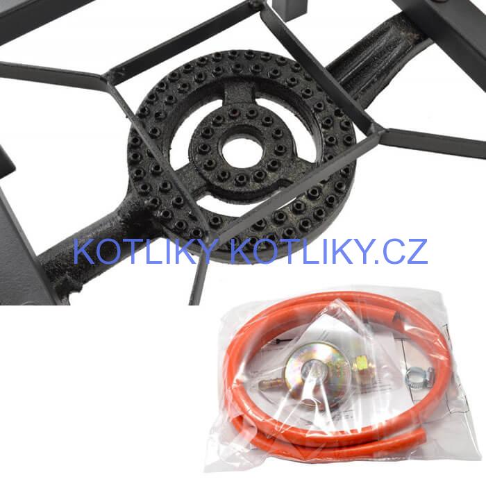 Plynový hořák HU 3 kW + tlaková hadice 1,5 m + regulátor tlaku 30 mbar