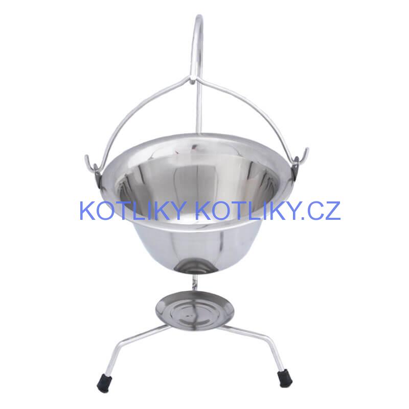 Servírovací kotlík na guláš nerezový 0,8 l + stojánek