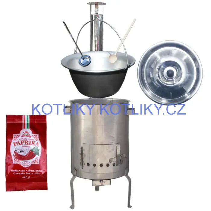 Nerezový kotlík 20 L (1,5 mm) + nerezová kotlina (1,5 mm) 39 cm STRONG EXCLUSIVE