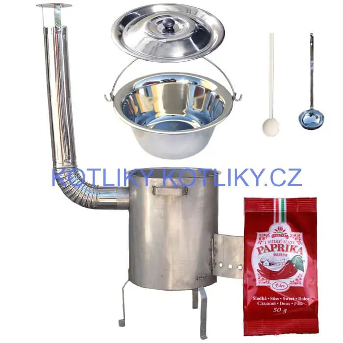 Nerezový kotlík 30 L (1,2 mm) INOX + nerezová kotlina (1,5 mm) 45 cm STRONG EXCLUSIVE