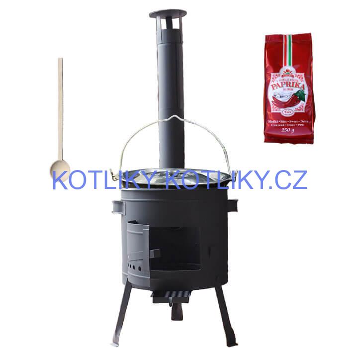 Smaltovaný kotlík 20 L (1,2 mm) + hrubostěnná (1,5 mm) a žáruvzdorná kotlina 42 PLUS 600