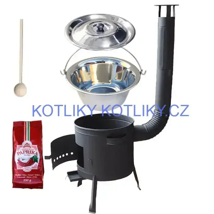 Nerezový kotlík 22 L (0,8 mm) INOX + silnostěnná (1,5 mm) žáruvzdorná kotlina BALKY STRONG 42 PLUS 600