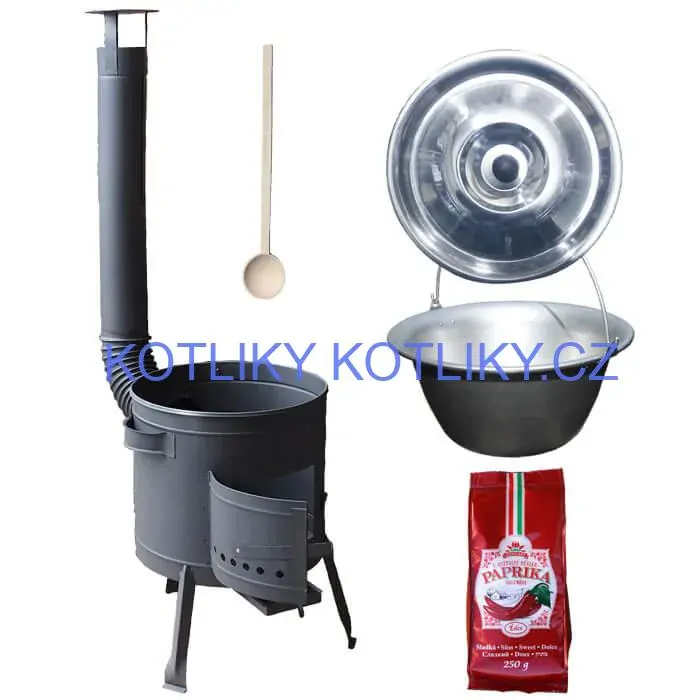Nerezový kotlík 20 L (1,5 mm) + silnostěnná (1,5 mm) žáruvzdorná kotlina BALKY STRONG 42 PLUS 600