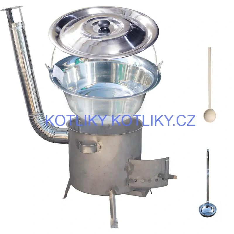 Nerezový kotlík 30 L (1,2 mm) INOX + nerezová kotlina 45 cm (1,5 mm) STRONG CLASSIC