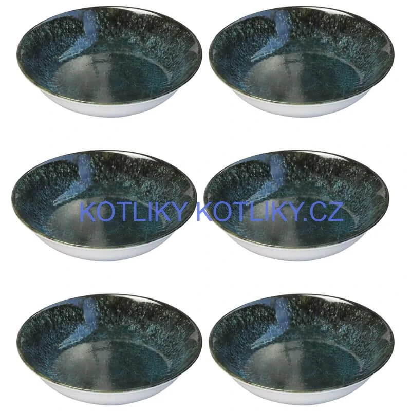 Souprava keramických talířů 18 ks BLACK