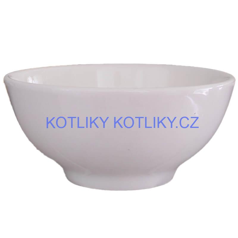 Keramické misky na servírování guláše 15 cm 12 ks bílé