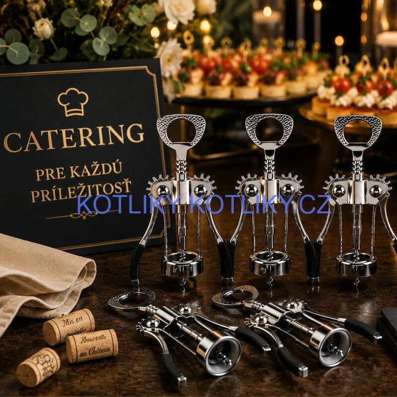 Sada 5 otvíráků na víno – vývrtky pro catering a oslavy