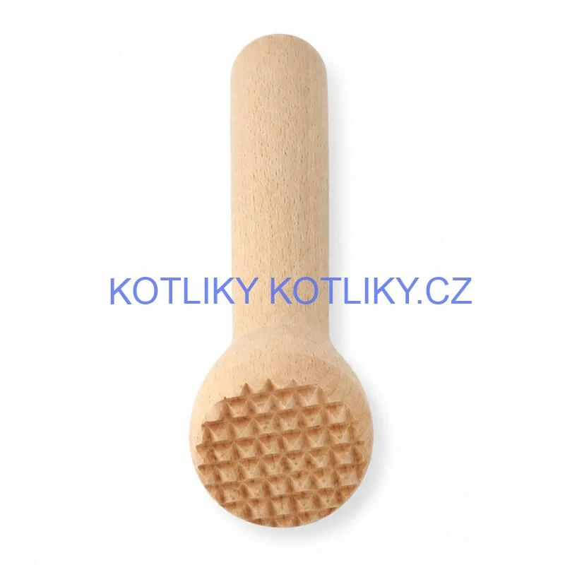 Dřevěný drtič na česnek a bylinky 22 cm