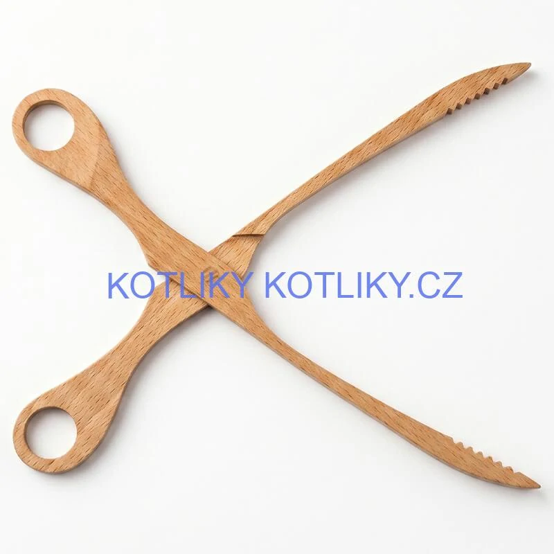 Dřevěné grilovací kleště 29 cm