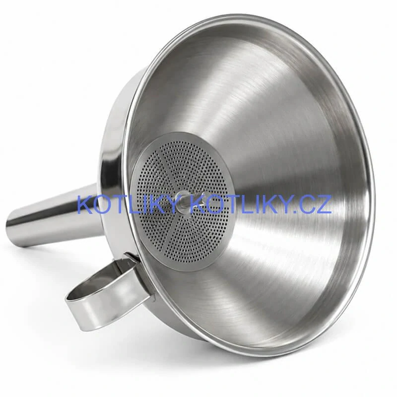 Nerezový trychtýř se sítkem 11 cm