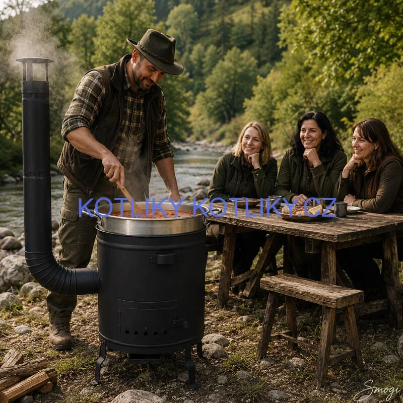 Silnostěnná kotlina 42 cm (2 mm) STRONG + žáruvzdorná barva Plus 600
