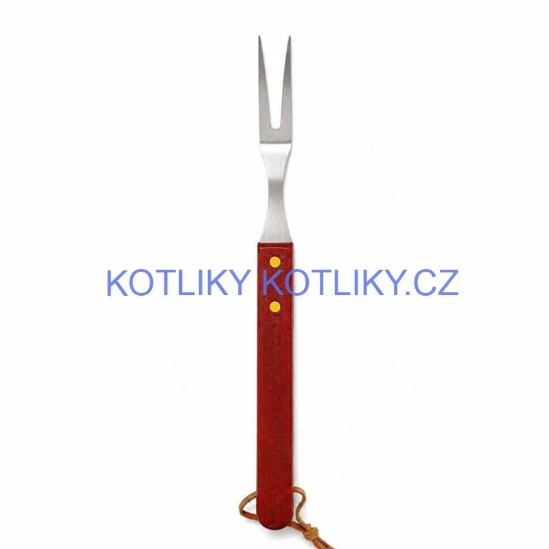 Grilovací nářadí BBQ – sada 3 ks, nerez a dřevo, 33 cm